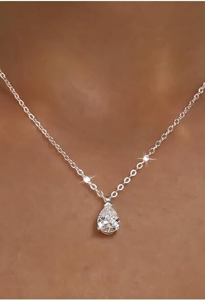 Gold Necklace for Women 14K Gold Plated Dainty Pendant Chain Puffy Heart Italian Horn Radiant Sun Compass  Teardrop Bow Charm Trendy Jewelry ft