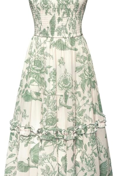Floral Dress for Women Flowy Sundress Smocked Dresses
