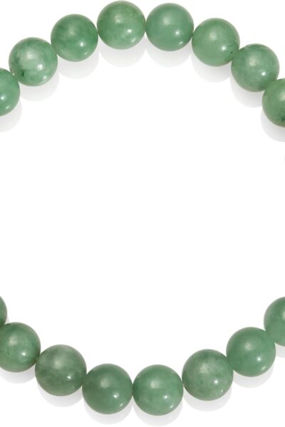 Natural Green Jade Good Fortune Stretch Bracelet for Women, 8mm Round Gemstones, Length - 6.5-8.5 Inches | Jewelry for Her | ft Box Included